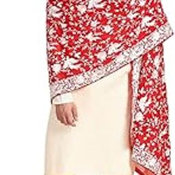 Men's Red & White Parsi Gara Work Dupatta for Kurta/Sherwani/Achkan-image-25