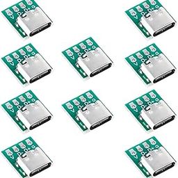 USB Type-C Breakout Boards Pack of 10 with 16Pin Female Connector for Rduino Projects, Easy Soldering-Free Connections-image-27