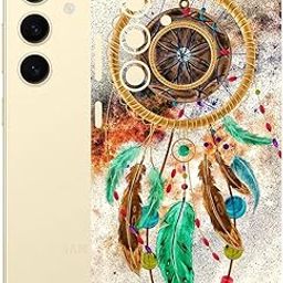 AtOdds - Samsung Galaxy S24 (5G) - Mobile Back Skin Sticker - Lamination - Back Screen Guard Protector Film Wrap (Coverage - Back+Camera+Sides) (Design - Dream Catcher)-image-68