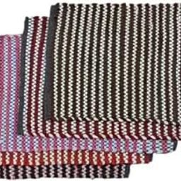 Paradise Handloom Textile Cotton Rectangular Door Mat For Home And Bathroom (Multicolor, Medium, Pack Of 5)-picture-1