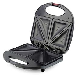 Eslite Sandwich Maker, Grill Sandwiches Maker With Automatic Temperature Control, Fixed Non-Stick Plates, Indicator Lights Cool Touch Handle Anti-Skid Feet, Less Oil Use, 1 Yr Warranty, 750 W (Black)-image-82