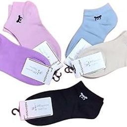 Girl's | Ladies Ultra Soft, Anti Odor, Breathable, Anti Blister Cotton Low cut Ankle Socks for Casual & Sports Multicolor Multi design Socks as per Availability | Lowcut Ankle Socks (5 Pairs)-image-62