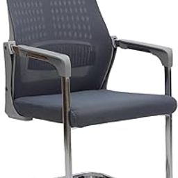 Multi Home Furniture Grey Visitor Chair – Ergonomic Chair Mesh Office Chair with Steel Frame, Comfortable Executive Chair for Office, Study Chair & Computer for School, Conference & Meeting Room-image-49