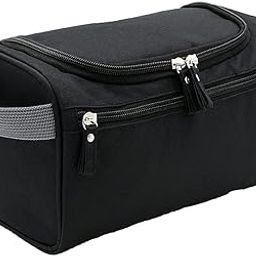 Cosmetic Organizer Makeup Pouch for Women & Girls – Waterproof Toiletry Kit Travel Bag with Multiple Compartments, Portable & Medium Size (Black)-image-87