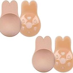 Women's Breast Uplfit Bra Cup Pads Sticky Nipple Cover Reusable Adhesive Invisible Silicone Pushup Bras (Skin) - 2 Pair-picture-19