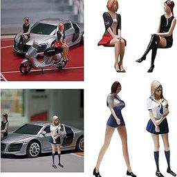 TOG Resin 1:64 Girl Figure Handpainted for Diorama Scenery Collections Layout Sitting Red|Toys & Hobbies | Model Railroads & Trains | HO Scale | Parts & Accessories | Figures & People|-10