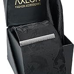 Tie for Men – Self Silk Neck Ties Set with Cufflinks Flower Pin, Pocket Square & Black Gift Box, Combo Necktie Sets for Office Wear, Formal Suits & Weddings (Classic Black, NXSMX_218)-image-52