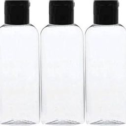 100ml Empty Clear Plastic Bottles Refillable Travel Size Cosmetic Containers Small Leak Proof Squeeze Bottles with Black Flip Cap for Toiletries,Shampoo.(Set of 3)-image-67
