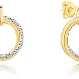 Two- tone Earrings | 925 Sterling Silver | For Women | With 925 Stamp And Certificate Of Authenticity-image-89