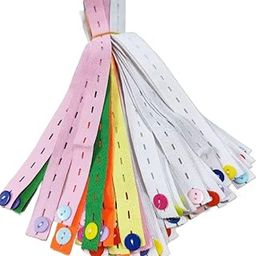 Gizmotrix Flat Elastic Band with Buttonholes for Binding Clothes, Towels, Multifunctional Elastic Strap Elastic Cord with Buttonhole for Tying and Organizing Piece Random Color-image-88