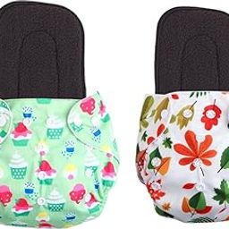 Kogar Print Reusable Cloth Diapers + Insert Pad Washable 100% Absorption 0-3 Yr)-18