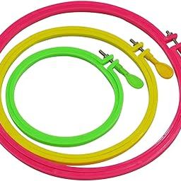 Sharad Craft Plastic Embroidery Hoop Ring Frame (Set of 3)-17