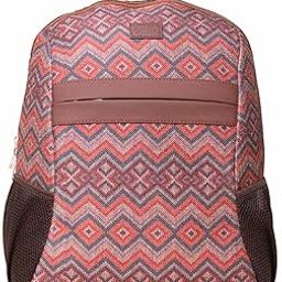 Printed Women's Jute Handcrafted Vegan Leather Multicolor Classic BackpackFor Travel, office, college, daily use, for girls women-image-8