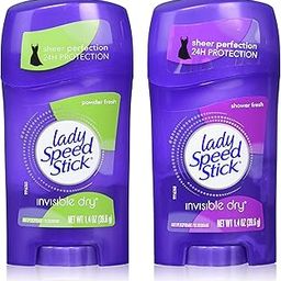 Lady Speed Stick Antiperspirant and Deodorant Invisible Dry Bundle - 2-Pack Powder Fresh (1.4 oz) and 2-Pack Shower Fresh (1.4 oz)-image-42