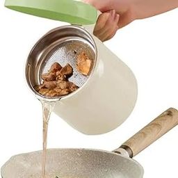 SHIPLORD® Stainless Steel Grease Container with Fine Mesh Strainer - Easily Save & Store Cooking Oil & Kitchen Grease-image-16