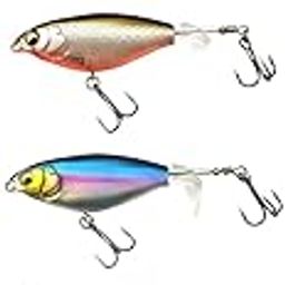 UJEAVETTE Topwater Fishing Lures Top Water Bass Lure for Pike Bass Freshwater Saltwater Green-image-77