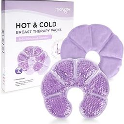 NEWGOÃ‚®Breast Ice Pack 2 Pack Breast Therapy Pack Cooling Breast Gel Pads with Soft Plush Backing for Pain Relief of Breastfeeding, Mastitis, Engorgement - Purple-image-76