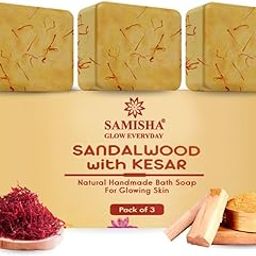 Sandalwood Soap – Handmade Soap with Saffron & Sandalwood for Men & Women, Organic Soap for Gentle Cleansing & Hydration, Hand Made Soaps for Bath, Natural Bath Soap for Soft & Nourished Skin (Sandawood soap)-5