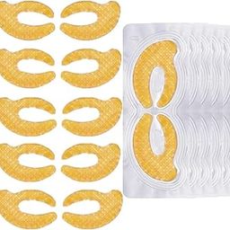 BLURISM 24K Gold Eye Mask - Anti Aging Under Eye Patches - Hydrating Under ankh Mask For Puffy eyes-Reduce Wrinkles - ankh Bags Treatment For Dark Circles- Masks - Gel Pads (Pack of 10)-image-20