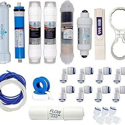 AQUA D PURE Aquadpure Complete Ro Purifier Filter Service Kit Of 80 Gpd Membrane Water With All Accessories (Full Service Kit With 02 Inline)-0
