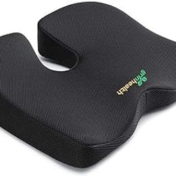 Grin Health Advanced U-Shaped Coccyx Cushions for Office & Car, Extra Thick Memory Foam Seat Cushion for Hip, Tailbone, Sciatica, Lower Back - Orthopedic Chair Cushions for Sitting (Black)-image-21