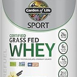 Garden Of Life Vanilla: Sport Certified Grass Fed Clean Whey Protein Isolate, Vanilla, 23Oz (1Lb 7Oz 652G) Powder-10