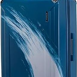 Wave Hard-Sided PC 75 Cm Check-in Large Size Luggage Suitcase | Expandable Space with 8 Wheels Trolley Bags for Travel | TSA Lock | 3 Year Warranty (Admiral Blue)-image-3