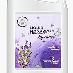 Liquid Handwash, pH Balanced Lavender Scented Hand Soap with Protection Against Germs, 5 Liter Bulk Refill Container-image-4