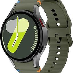 VEMIGON Sport Band Compatible With Samsung Galaxy Watch 7 Band 40mm 44mm (2024), No Gap Soft Silicone Waterproof Strap with Decorative Woven Line for Galaxy Watch 6 5 4 40mm 44mm (Watch Not Included)-image-91