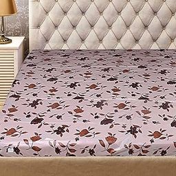 Heart Home Flower Printed PVC Waterproof and Dust Proof Double Bed Mattress Protector, Non-Toxic Bed Protector, Mattresses Cover, 80"x80" Inch (Cream), Full (HS39HEARTH021989)-image-37