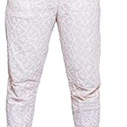 Trendy White Colored | New Lucknowi Chickenkari Work Ankle Length Casual Trouser Pant Palazzo for Womens & Girls | Pack of 1-image-73