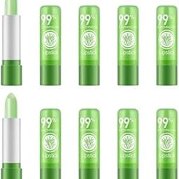 Aloe Vera Lipstick, Long Lasting Nutritious Soothing Lip Balm, Lips Moisturizing Magic Temperature Color Change Lipstick, Lip Care pack of 10-image-10