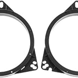 IVELECT 2Pieces 6.5 Inch Black Plastic Speaker Adapter Bracket Ring for Toyota Nissan-56