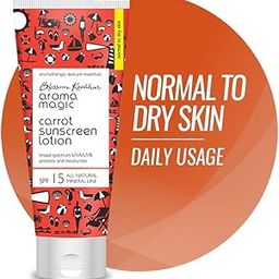 Aroma Magic Carrot Sunscreen Lotion With Broad Spectrum Protection UVA/UVB |SPF 15 |For Normal To Dry Skin | 50 ml-50