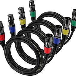 EBXYA XLR Cables 3ft 4-Packs - Standard XLR Male to Female Microphone Cable with 3-Pin Balanced Shielded XLR Speaker Cable-picture-13