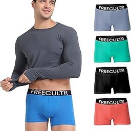 Organic Cotton Elastane Stretch Underwear for Men Breathable Comfortable Trunks Innerwear Sweat Absorbing Undergarments with Ultrasoft Waistband-image-35
