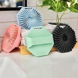 Iconiasware Silicone Body Scrubber | Silicon bathing brush Silicone Body Brush | Dry Brush Body Exfoliating Brush Gentle Exfoliating for Women,Men and Babies with Sensitive Skin-55