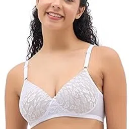 clovia Women's Lace Lightly Padded Wire Free Casual T-Shirt Bra-picture-0
