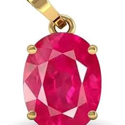 Ruby Pendant/Locket 15.00 Ratti Certified Burma Ruby Astrological Purpose Panchdhatu Gold Plated Pendant Locket for Men and Women (ruby)-image-5