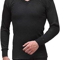 Men's Thermal Classic Fit Upper Top-V-Neck Cotton Solid Sweaters for Men,Full Sleeves Winter Wear Suit for Infants 100% Warm Thermal (Brown)_OSJBI143_85-picture-27