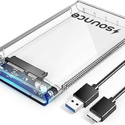 Sounce 2.5" SATA SSD Enclosure Case, USB 3.0 to SATA Tool-Free External Hard Disk Case with Fast Transfer Speed Up to 5 Gbps & Up to 4TB Storage Capacity Compatible with 2.5 SSD / HDD-9
