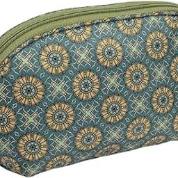 Semicircle Makeup Pouch| Cosmetic Bag |Stylish Pouch for Makeup Accessories| Travel Organiser| Vanity Kit |Stationery Case|Toiletry Bag |Gadget Organizer| Medicine Kit & More (Green)-image-62