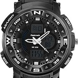fastrack Anadigi Black Dial Plastic Strap Unisex Analog Digital Watch-38076PP01W/NT38076PP01W-picture-20