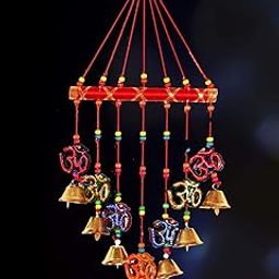 DreamKraft Handcrafted OM V-Shape Door Hanging Wood Windchime (77 CM, Multicolor) - Beadwork and Musical, Housewarming Decoration and Gift Purpose-image-99