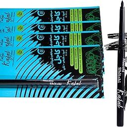 Meethi Shitabi Kajal Pencil for Women – Intense Black Kohl | Waterproof, Smudge-Proof, 24-Hour Wear | Dawoodi Bohra Herbal Kajal | Twist-Up Eye Pencil | 3.5g Each (Card Packing, Pack of 4)-image-2