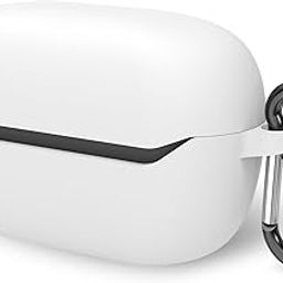 Geekria Silicone Case Cover Compatible with JBL Endurance Race 2 True Wireless Earbuds, Protective Earphones Skin Cover with Keychain Hook, Charging Port Accessible Front LED Visible (White)-image-65