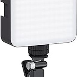 Amazon Basics Camera Video Light with Clip and 3 Cold Shoe Connector | 120 LED Beads | Dimmable & Rechargeable Battery | Useful for Photography, Live Streaming, Makeup, Video Meeting-picture-14