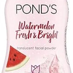 POND'S Watermelon Fresh & Bright Translucent Facial Powder For All Skin Types, 50 Gm, Rose-25