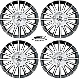 AUTOMOTO Sporty Type Double Colour Silver and Black 16-Inch Press Fitt Type with Metal Rings Wheel Cover for Tata Nexon All Models (Set of 4 Pieces Camry)-image-22
