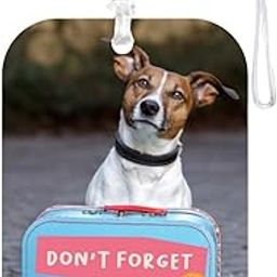 TPJ Handmade Resin Customized Luggage ID Tag with Pet Name Dog Cat Photo, Cute Personalized Travel Bag Identifier Label, Travel Accessories Ideal for Gifting - Stylish Break Time Dog & Suitcase Travel-image-26